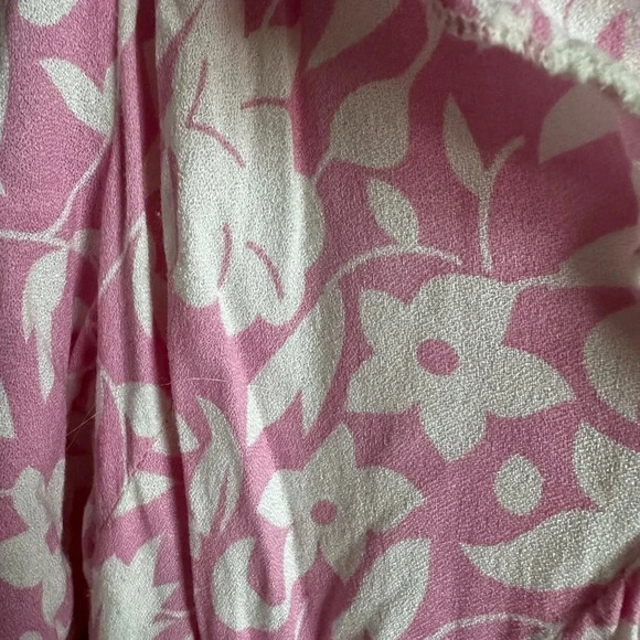 Free People Rebecca Floral Ruffle Mini Dress in baby pink. Size S - Picture 6 of 11